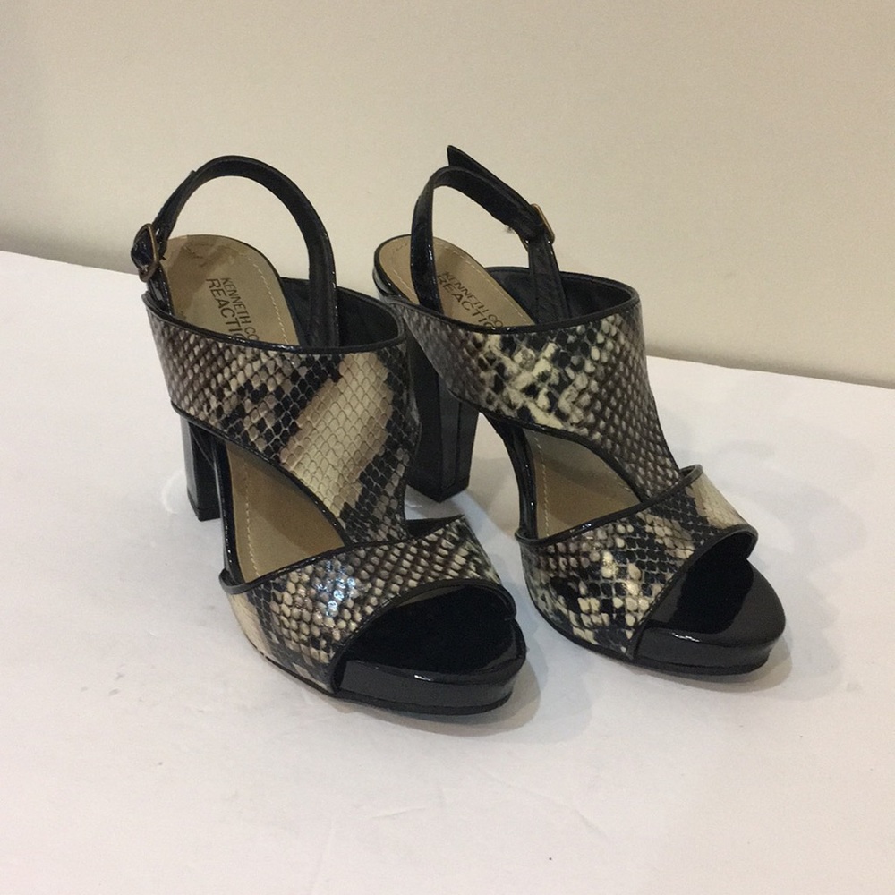 NWOT Kenneth Cole Faux Snake Skin Heels - Picture 1 of 6